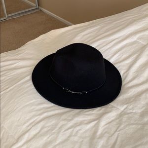 Black suede hat